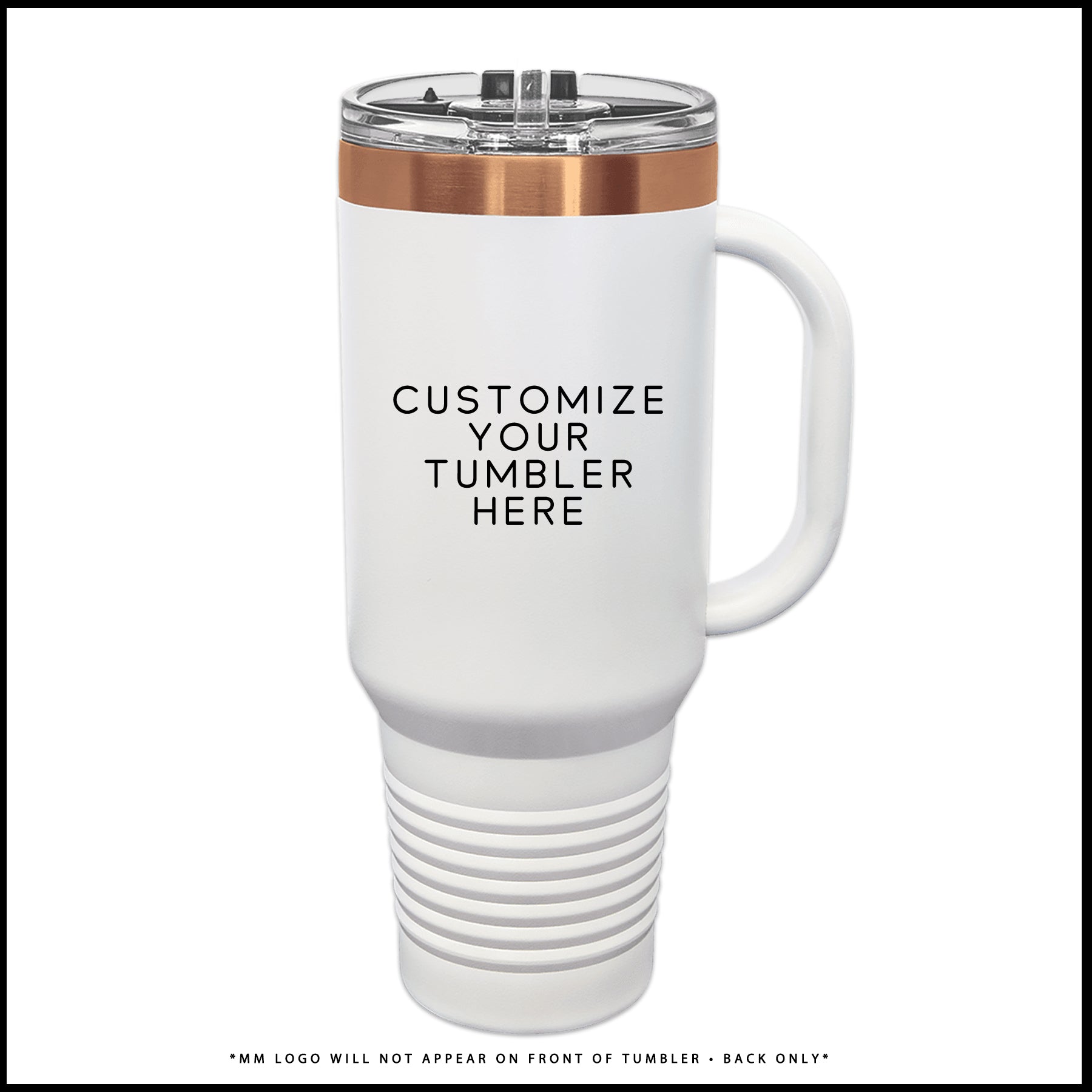 Water Bearer Tumbler (Rose Gold + White) - CUSTOMIZE (Original Sans Serif)
