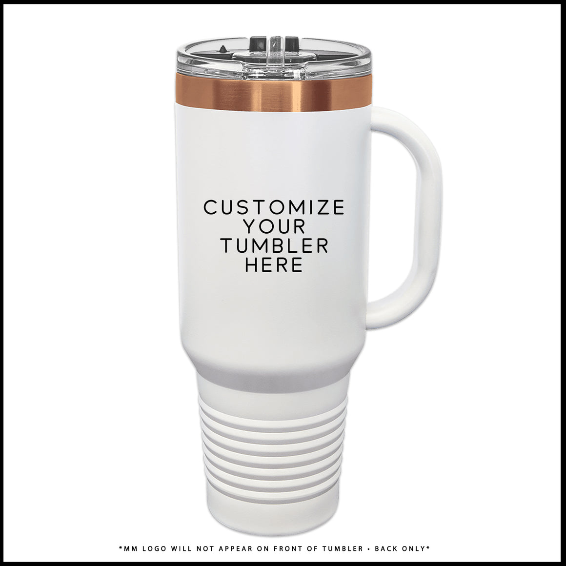 Water Bearer Tumbler (Rose Gold + White) - CUSTOMIZE (Original Sans Serif)