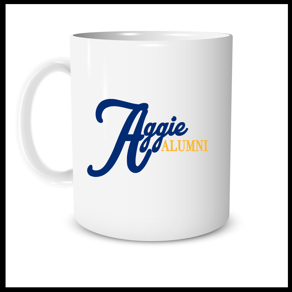 Aggie Alumni (Baseball Script-Blue & Gold)