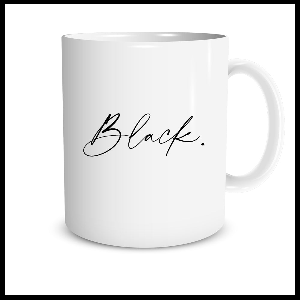 Black. (script)