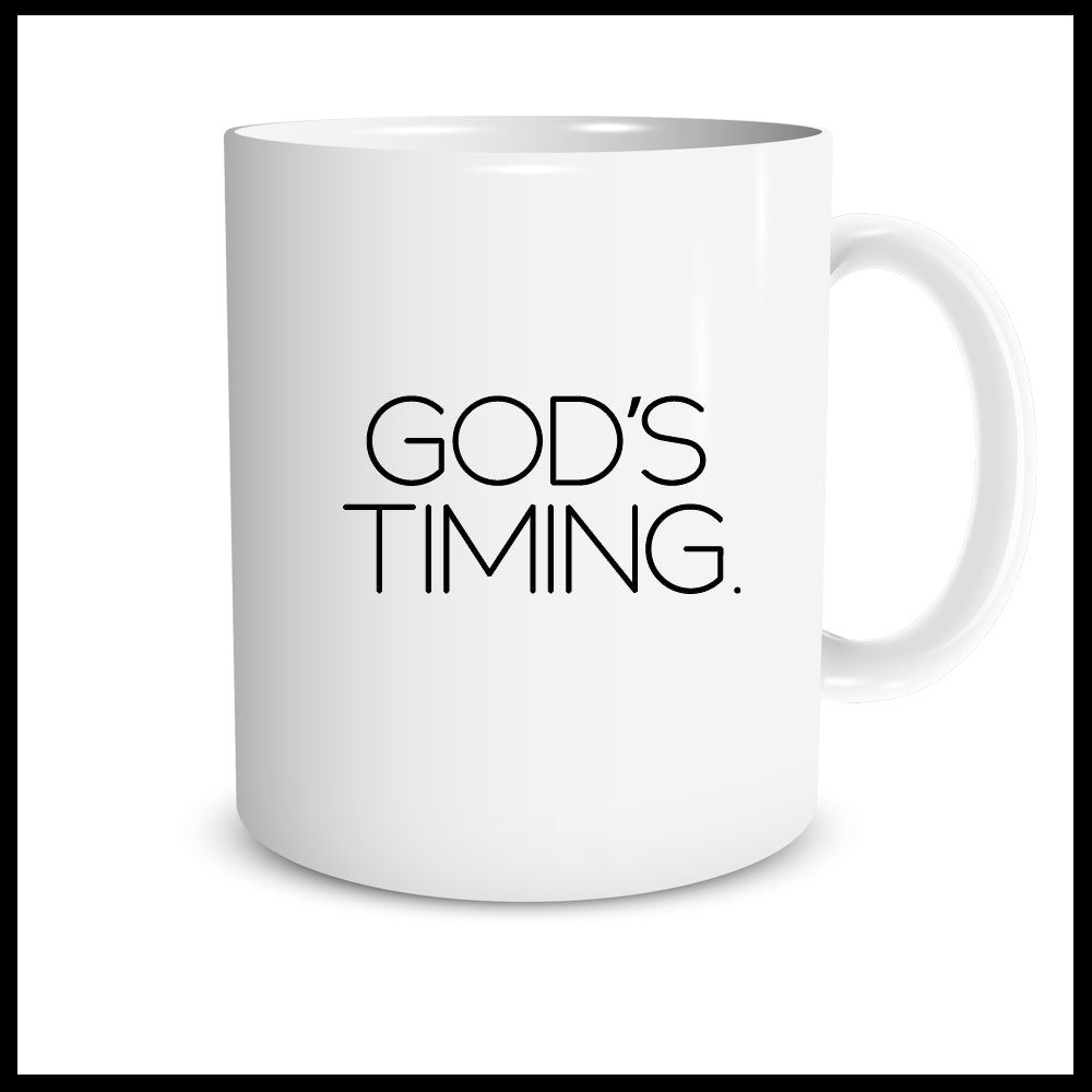 God's Timing. (signature font)