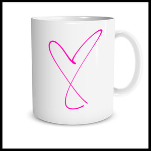 Open Hearted Signature Mug - Pink