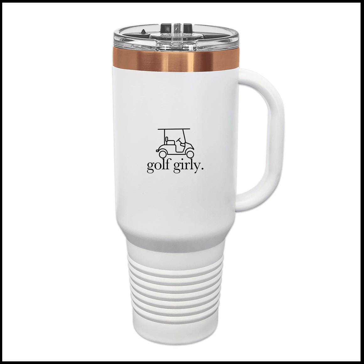 Rose Gold Tumbler - Golf Girly/w cart