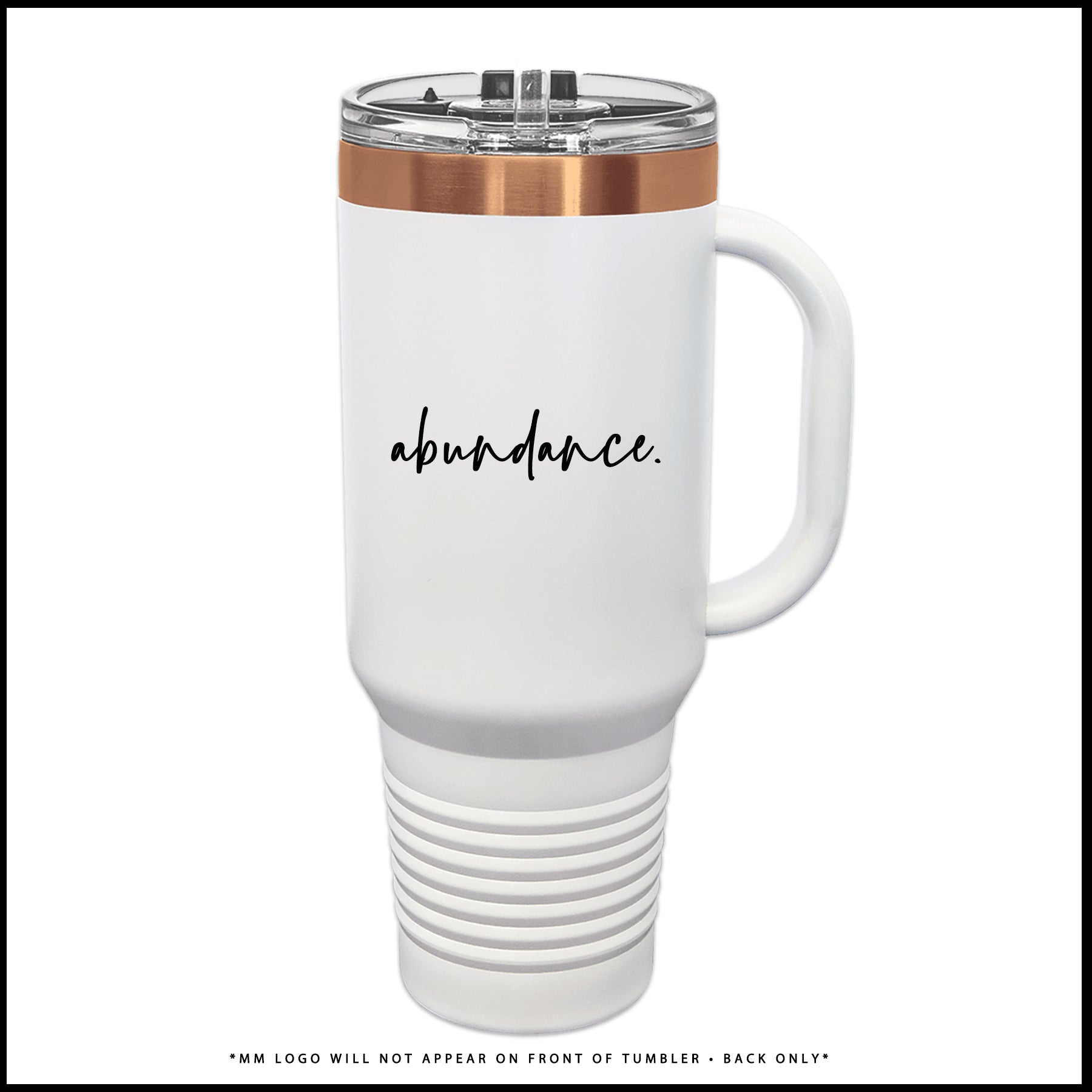 Tumbler-Abundance (Rose Gold + White)