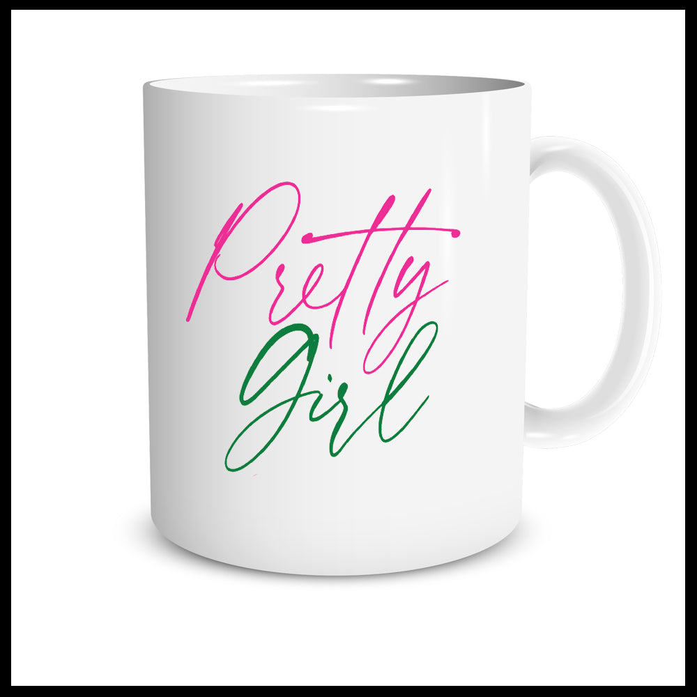 Pretty Girl (Pink + Green) Mug